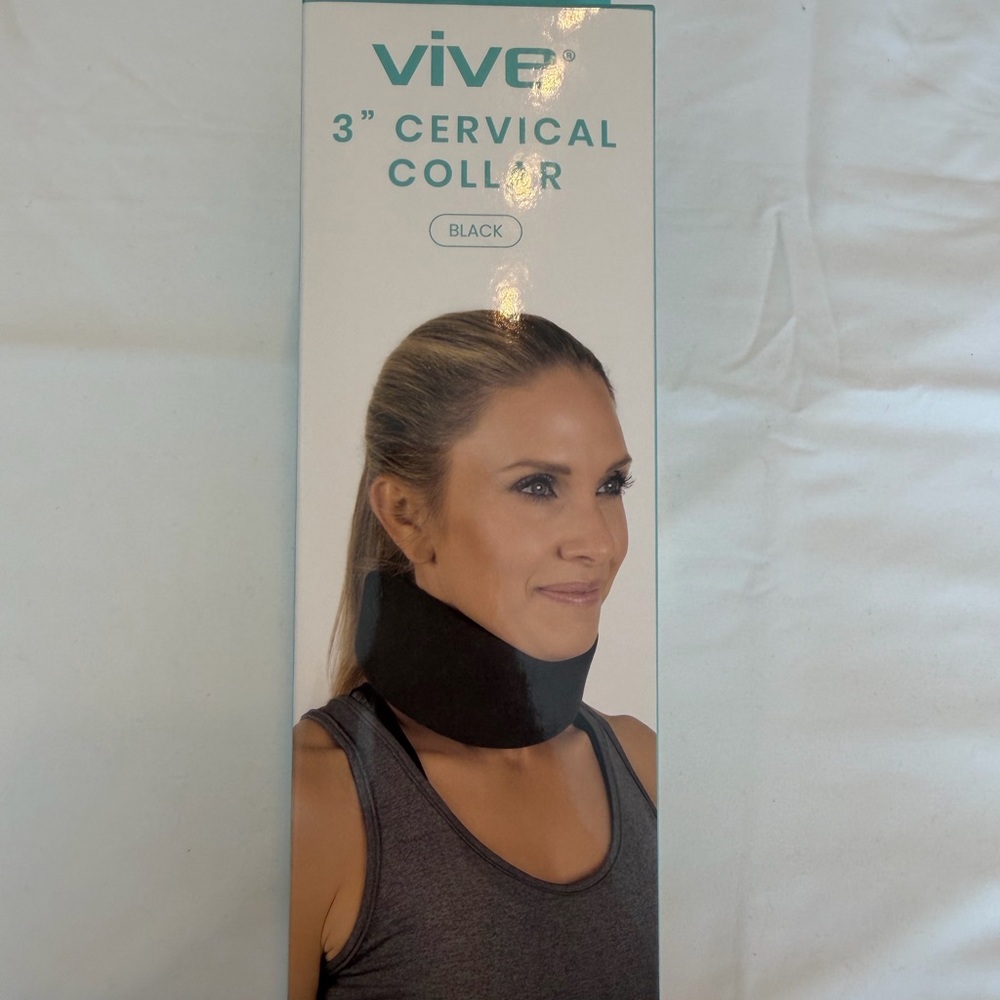 Vive 3" Neck Brace Foam Cervical Collar Adjustable Spinal Support